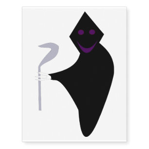 Grim Reaper Halloween Giant Tattoo