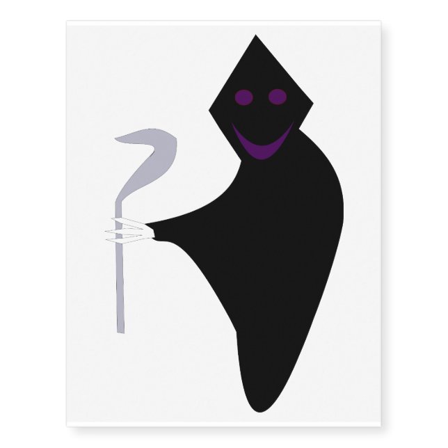 Grim Reaper Halloween Giant Tattoo (Front)