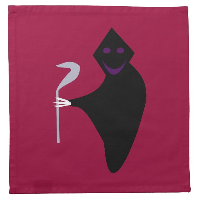 Grim Reaper Halloween Napkin (Front)