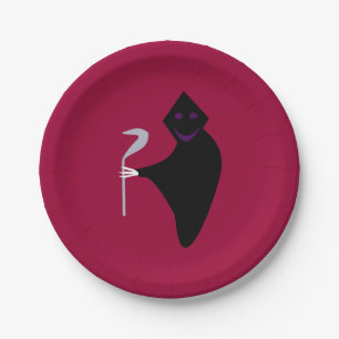 Grim Reaper Halloween Paper Party Plates