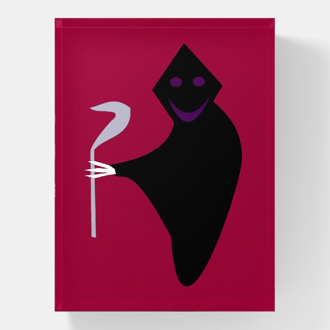 Grim Reaper Halloween Paperweight (Vertical)