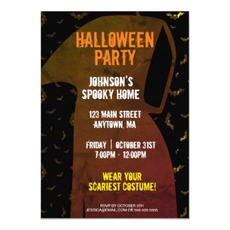 Grim Reaper Halloween Party Invitation