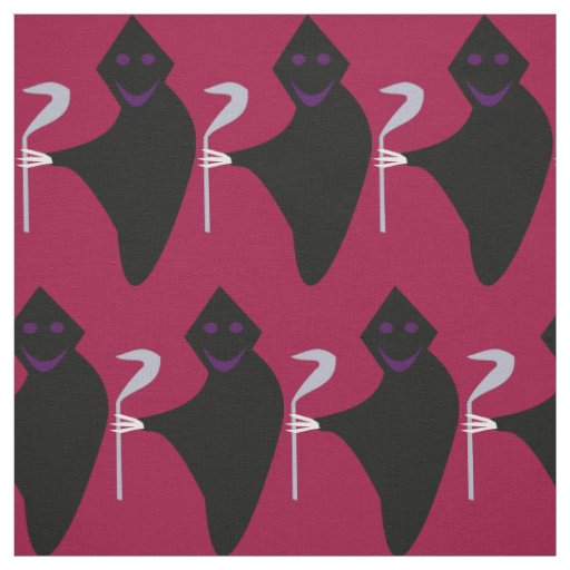 Grim Reaper Halloween patterned Fabric