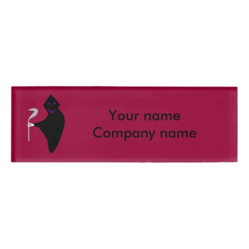 Grim Reaper Halloween Personalized Name Tag