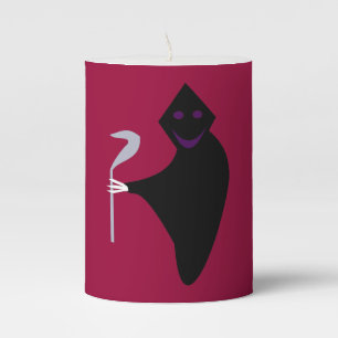 Grim Reaper Halloween Pillar Candle