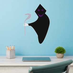 Grim Reaper Halloween Shaped Wall Decal