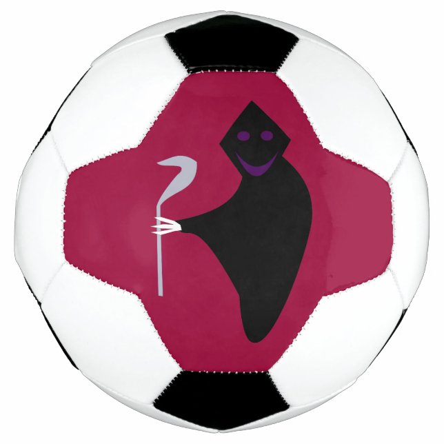 Grim Reaper Halloween Soccer Ball (Front)