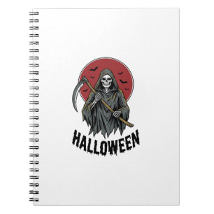 Grim Reaper Halloween Vintage Engraving Art_1 Notebook