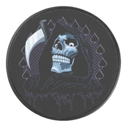 Grim Reaper Hockey Puck