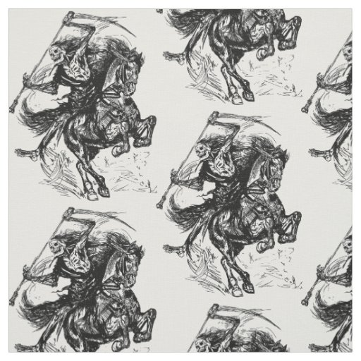 Grim Reaper horseman Fabric