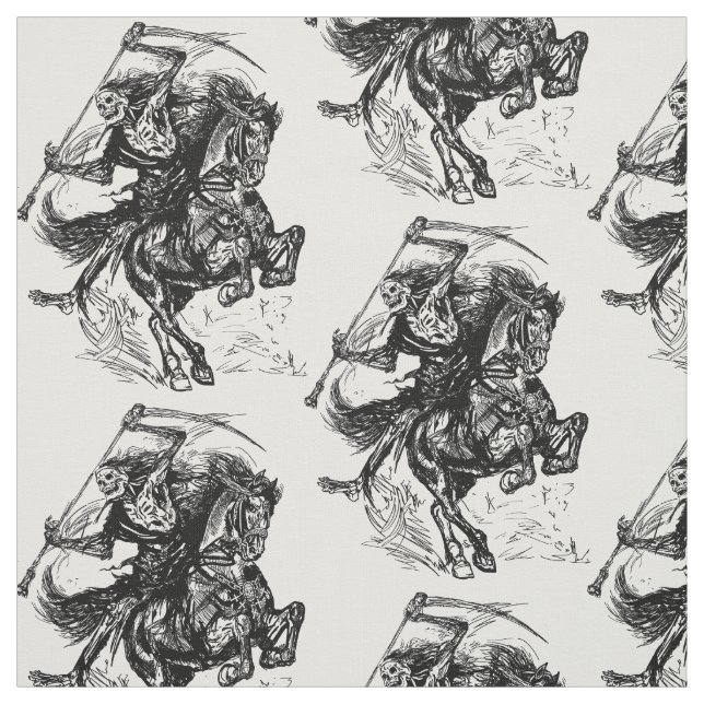 Grim Reaper horseman Fabric (Swatch)
