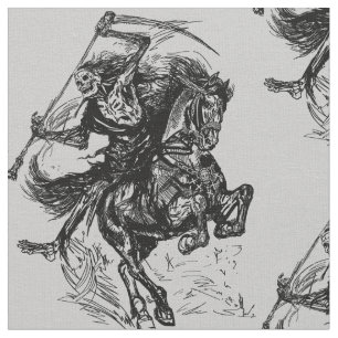 Grim Reaper horseman Fabric