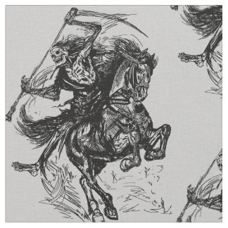 Grim Reaper horseman Fabric