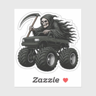 Grim Reaper Monster Truck Sticker