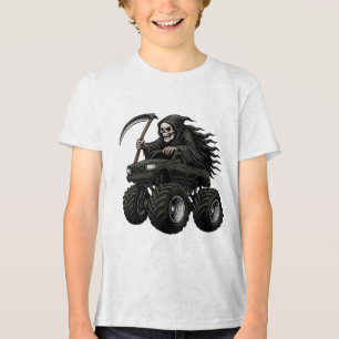 Grim Reaper Monster Truck Tri-Blend Shirt