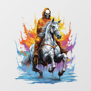 Grim Reaper of the Wild West Window Cling