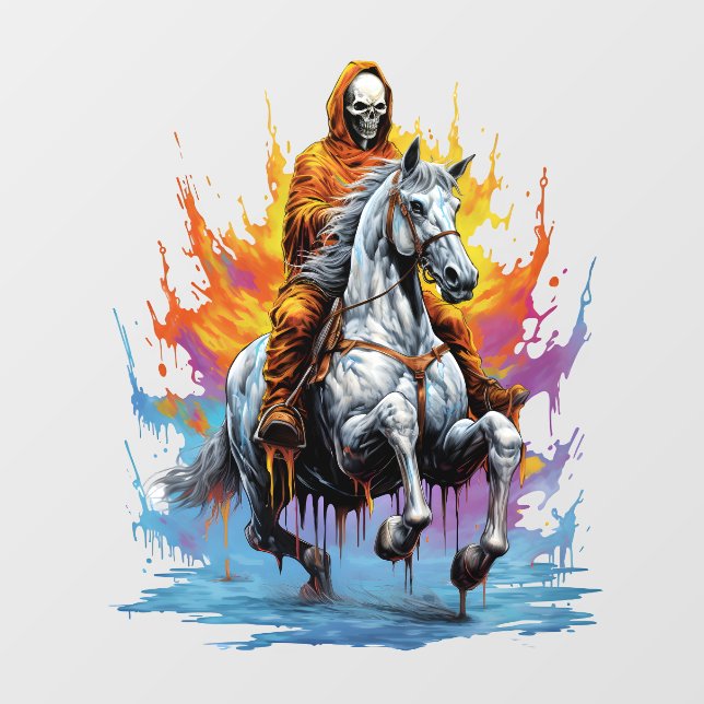 Grim Reaper of the Wild West Window Cling (Sheet)