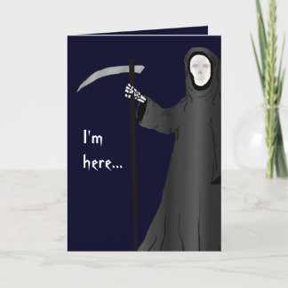 Grim Reaper Old Age Joke Funny Birthday Card