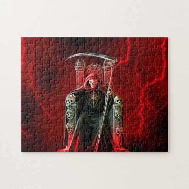 Grim Reaper On His Throne Jigsaw Puzzle (Horizontal)