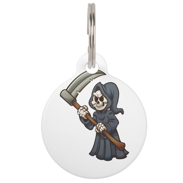 grim reaper pet ID tag (Front)