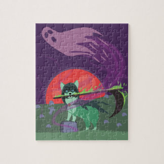 Grim Reaper Puppy Jigsaw Puzzle