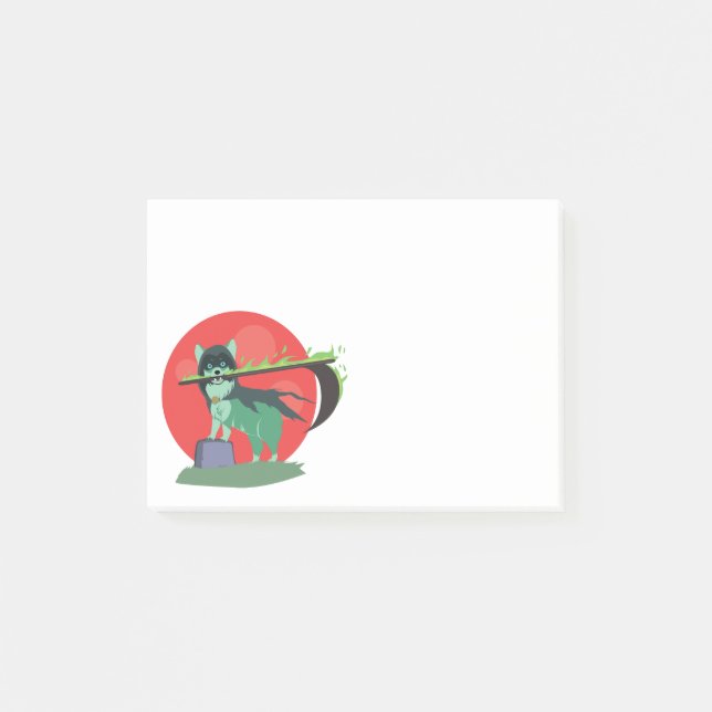 Grim Reaper Puppy Post-it Notes (Front)