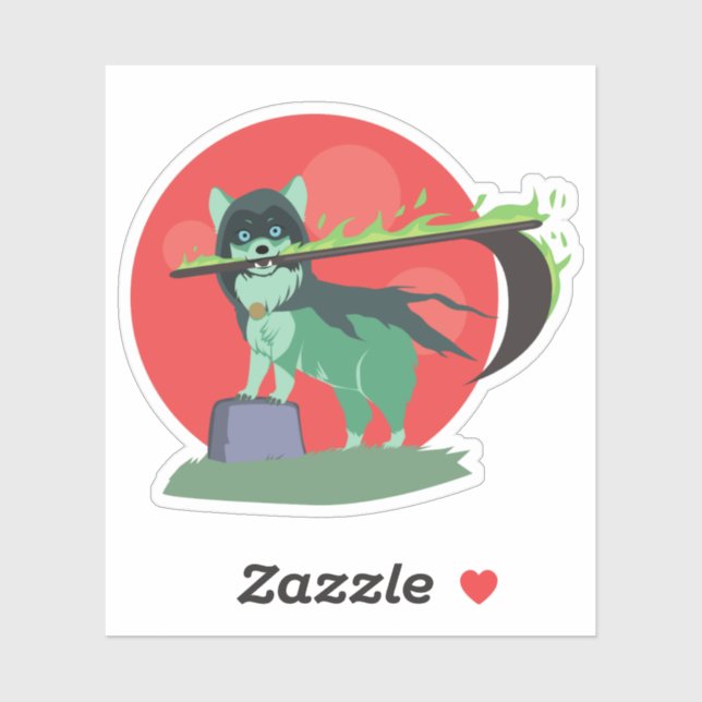 Grim Reaper Puppy Sticker (Sheet)