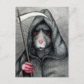 Grim Reaper Rat Postcard