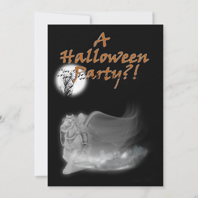 Grim Reaper Rides Again Halloween Party Invitation (Front)