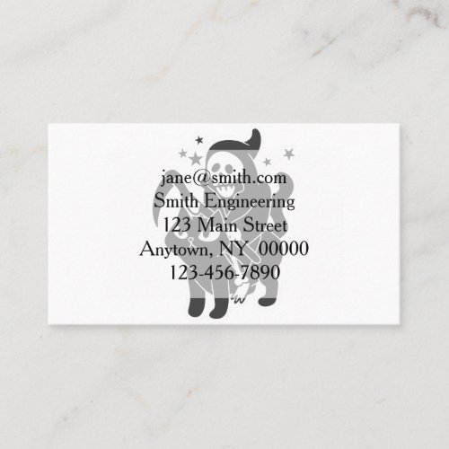 Grim reaper riding a cat _ Choose background color Business Card