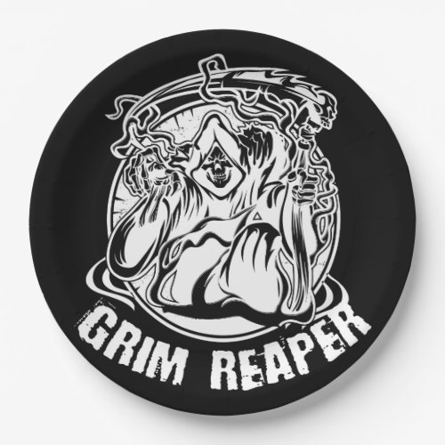 Grim Reaper Scary Halloween Paper Plates