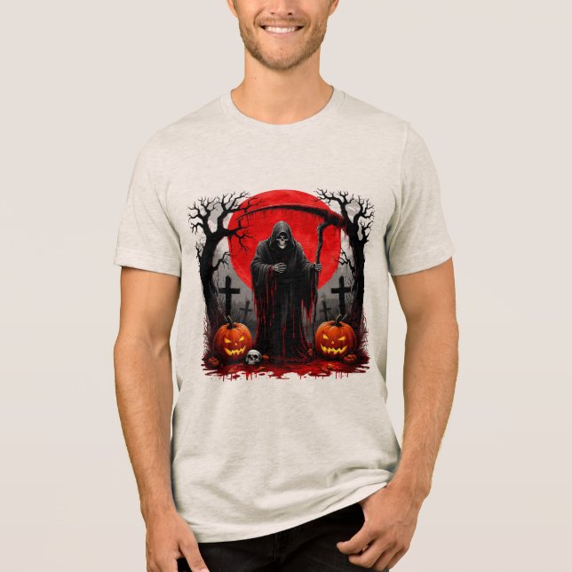 Grim Reaper Scene Tri-Blend Shirt (Front)