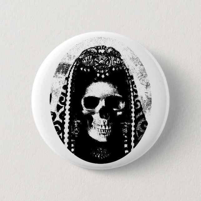Grim Reaper Skull Design Button (Front)