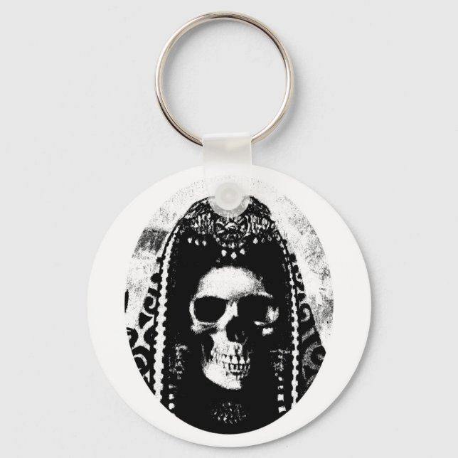 Grim Reaper Skull Design Keychain (Front)