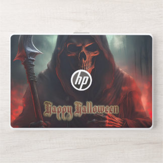 Grim Reaper Skull Halloween Spooky Art HP Laptop Skin