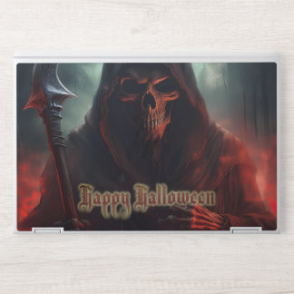 Grim Reaper Skull Halloween Spooky Art HP Laptop Skin