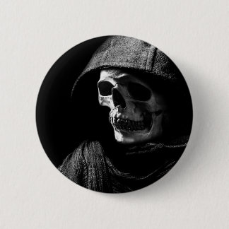 Grim Reaper Skull Pinback Button