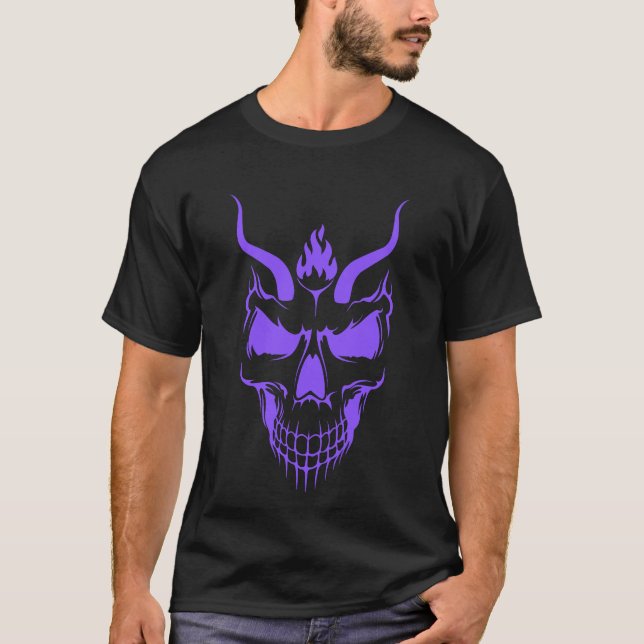 Grim Reaper Skull T-Shirt | Dark Gothic Skull Art  (Front)