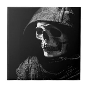 Grim Reaper Skull Tile