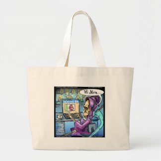 Grim Reaper & Skythe Funny Gifts Cards & Tees Large Tote Bag