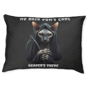 Grim Reaper Sphynx Cat Black Pet Bed