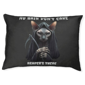 Grim Reaper Sphynx Cat Black Pet Bed