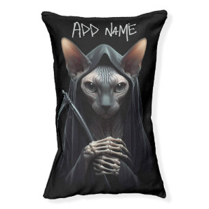 Grim Reaper Sphynx Cat Skeleton Funny Cats Pet Bed