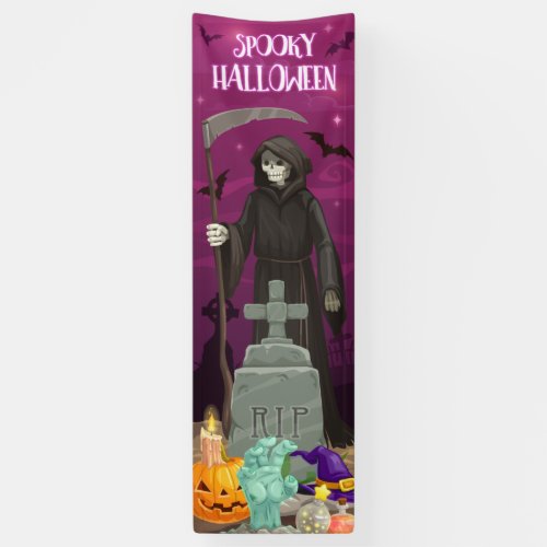Grim Reaper _ Spooky Halloween Banner