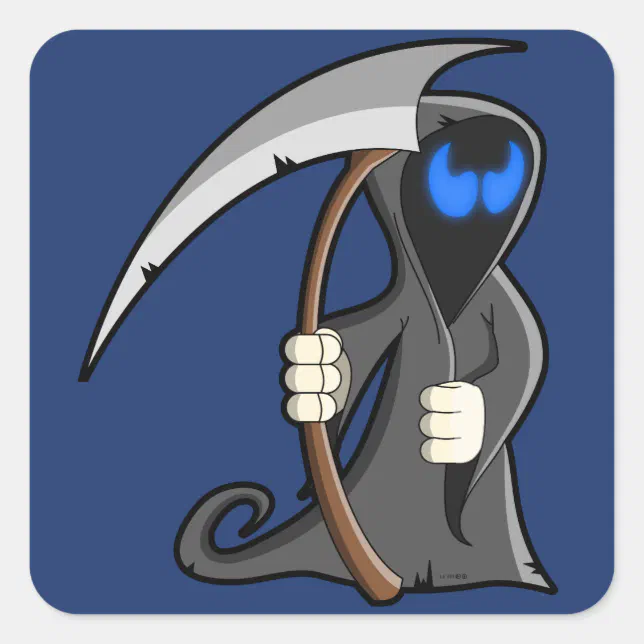 thumbnail image 2 of Grim Reaper Vinyl Stickers (Set Of 2) – Blue/Black – Choose 3, 4, 5, Or 6 Inch – Made In USA 2 of 4
