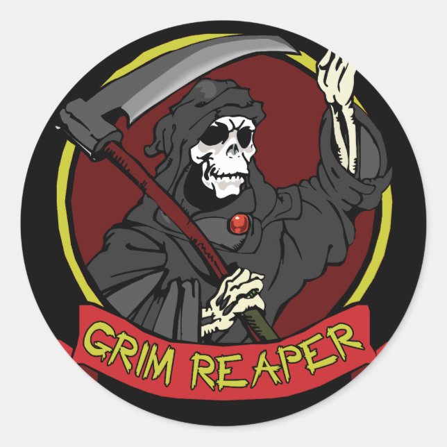 Grim Reaper Stickers/Envelope Seals (Front)