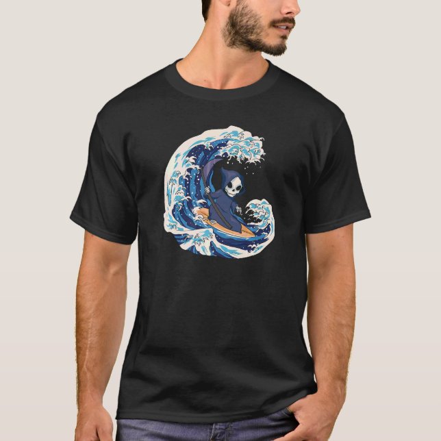 Grim Reaper Surfing T-Shirt (Front)