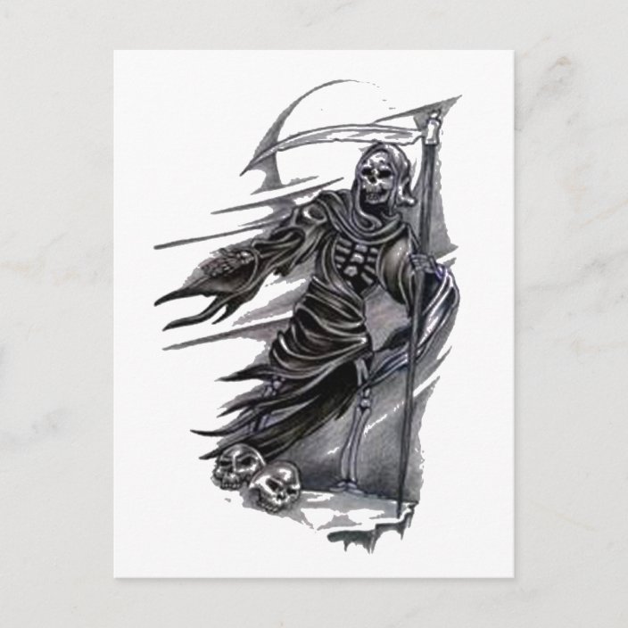 Grim Reaper Taking Souls Postcard | Zazzle.com