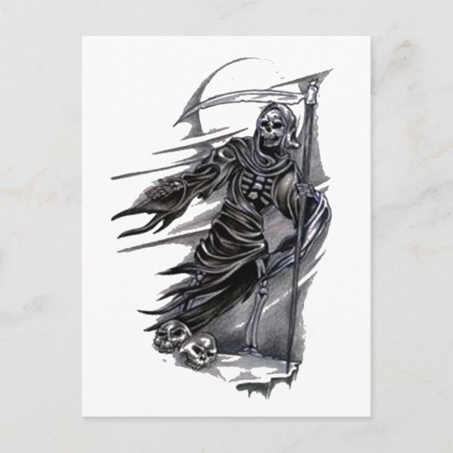 Grim Reaper Taking Souls Postcard (Front)