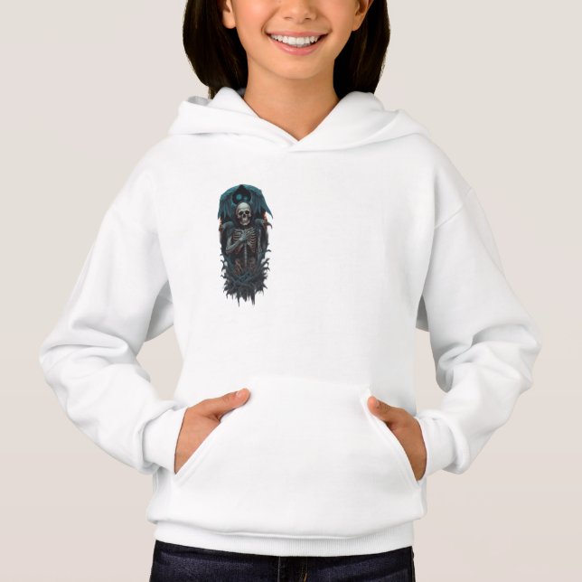 Grim Reaper Threads: Unleash the Darkness with Dea Hoodie (Front)